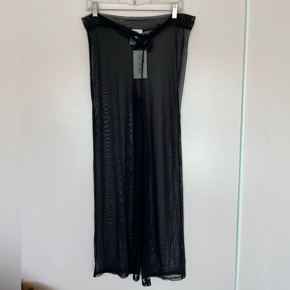 12th Tribe Black Sheer Pants Swimming Cover-Up - Picture 3 of 5